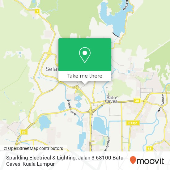 Peta Sparkling Electrical & Lighting, Jalan 3 68100 Batu Caves