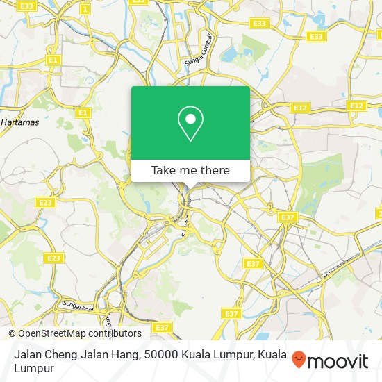 Peta Jalan Cheng Jalan Hang, 50000 Kuala Lumpur