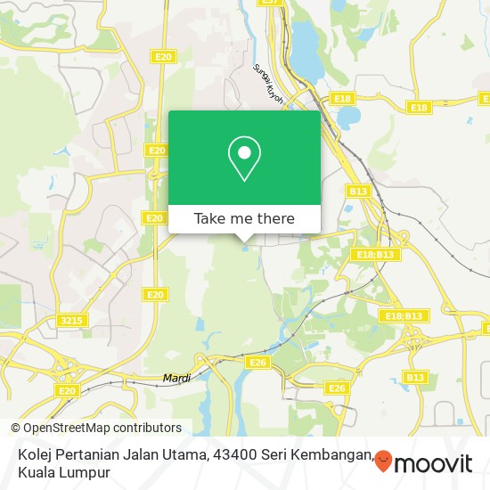 Kolej Pertanian Jalan Utama, 43400 Seri Kembangan map