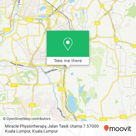 Miracle Physiotherapy, Jalan Tasik Utama 7 57000 Kuala Lumpur map