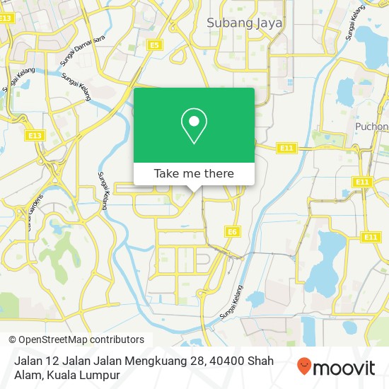 Jalan 12 Jalan Jalan Mengkuang 28, 40400 Shah Alam map