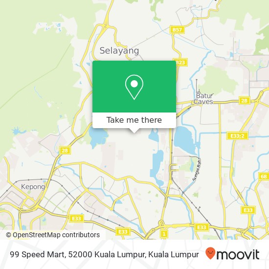 Peta 99 Speed Mart, 52000 Kuala Lumpur