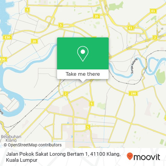 Peta Jalan Pokok Sakat Lorong Bertam 1, 41100 Klang