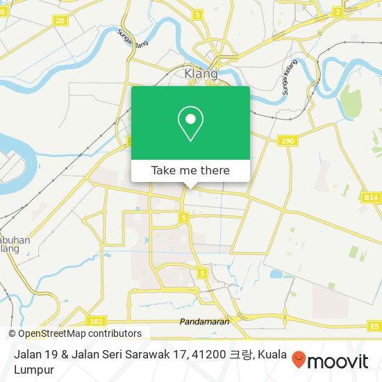 Peta Jalan 19 & Jalan Seri Sarawak 17, 41200 크랑