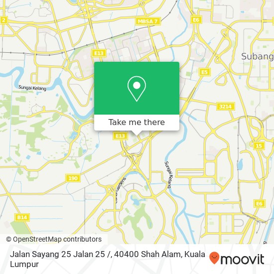 Jalan Sayang 25 Jalan 25 /, 40400 Shah Alam map