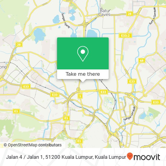Peta Jalan 4 / Jalan 1, 51200 Kuala Lumpur