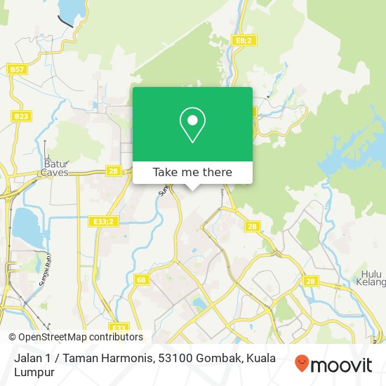 Jalan 1 / Taman Harmonis, 53100 Gombak map