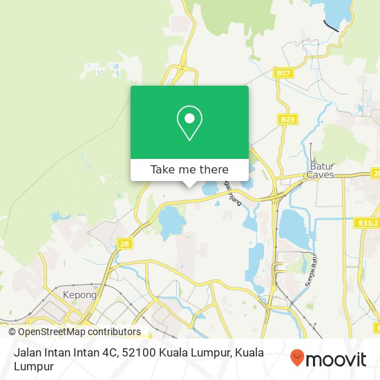 Peta Jalan Intan Intan 4C, 52100 Kuala Lumpur