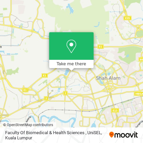Faculty Of Biomedical & Health Sciences , UniSEL map