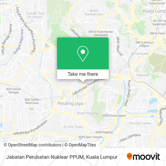 Jabatan Perubatan Nuklear PPUM map