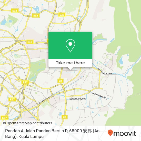 Peta Pandan A Jalan Pandan Bersih D, 68000 安邦 (An Bang)