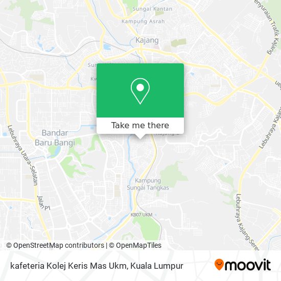 Peta kafeteria Kolej Keris Mas Ukm