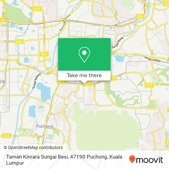 Taman Kinrara Sungai Besi, 47190 Puchong map