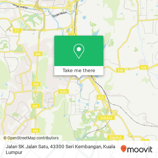 Peta Jalan SK Jalan Satu, 43300 Seri Kembangan