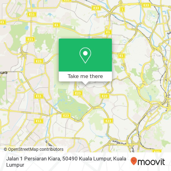 Jalan 1 Persiaran Kiara, 50490 Kuala Lumpur map