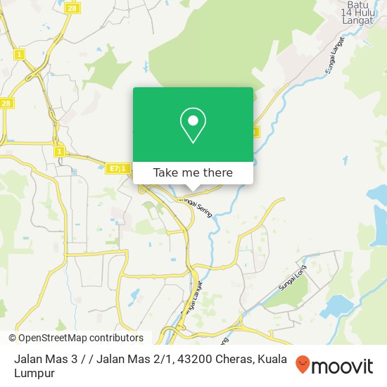 Jalan Mas 3 / / Jalan Mas 2 / 1, 43200 Cheras map