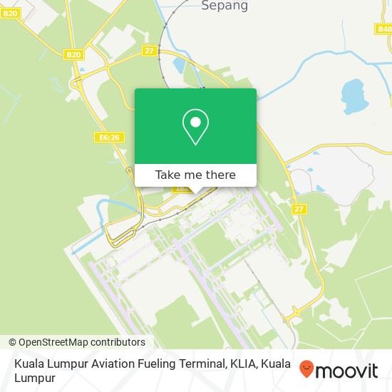 Peta Kuala Lumpur Aviation Fueling Terminal, KLIA