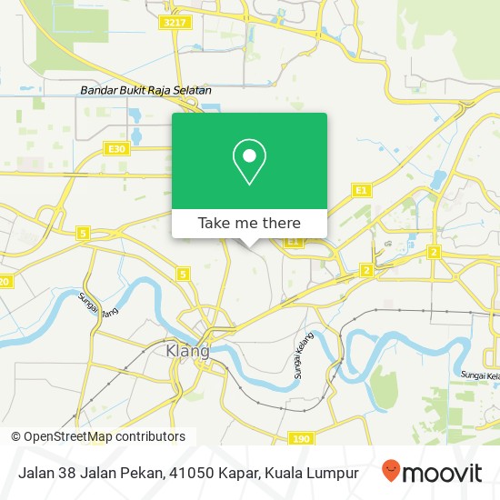 Peta Jalan 38 Jalan Pekan, 41050 Kapar