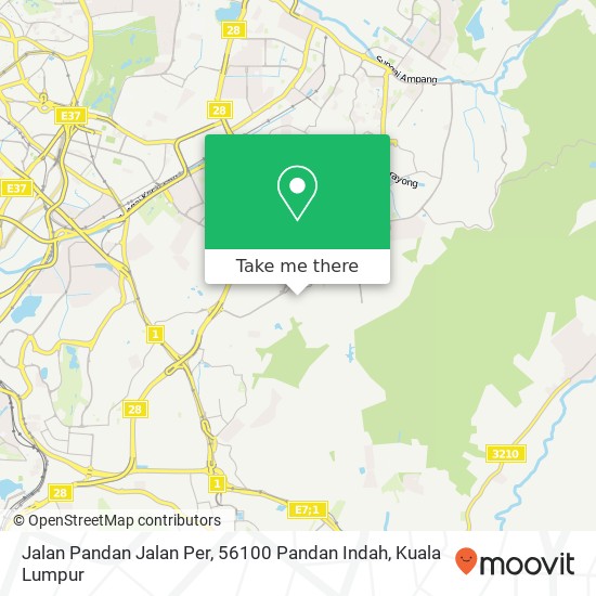 Peta Jalan Pandan Jalan Per, 56100 Pandan Indah