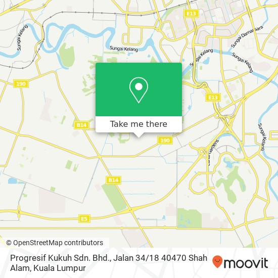 Progresif Kukuh Sdn. Bhd., Jalan 34 / 18 40470 Shah Alam map