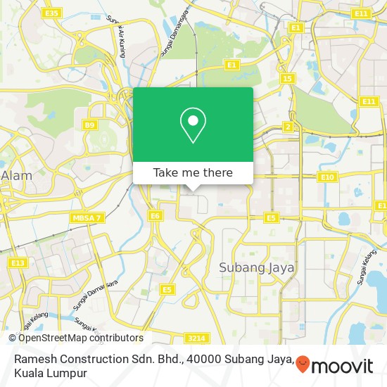 Ramesh Construction Sdn. Bhd., 40000 Subang Jaya map