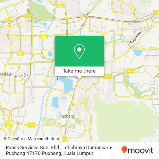 Peta Ranss Services Sdn. Bhd., Lebuhraya Damansara-Puchong 47170 Puchong