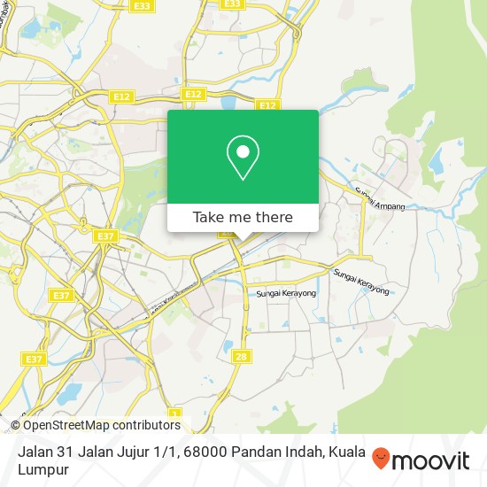 Jalan 31 Jalan Jujur 1 / 1, 68000 Pandan Indah map