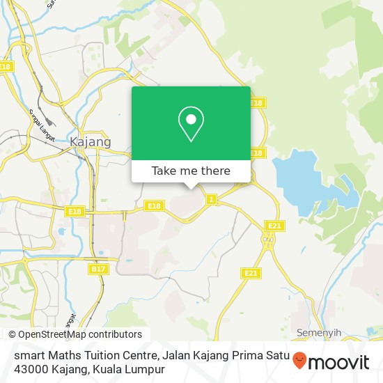 smart Maths Tuition Centre, Jalan Kajang Prima Satu 43000 Kajang map