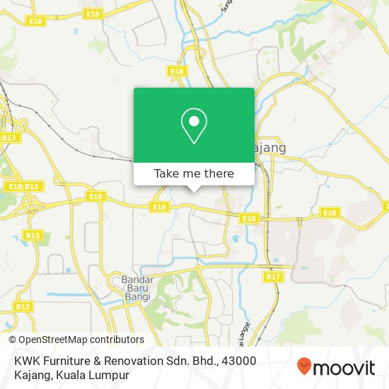 KWK Furniture & Renovation Sdn. Bhd., 43000 Kajang map