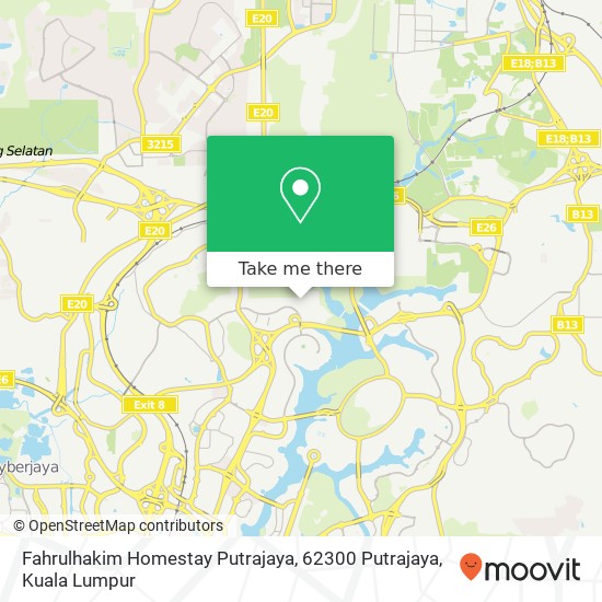 Peta Fahrulhakim Homestay Putrajaya, 62300 Putrajaya