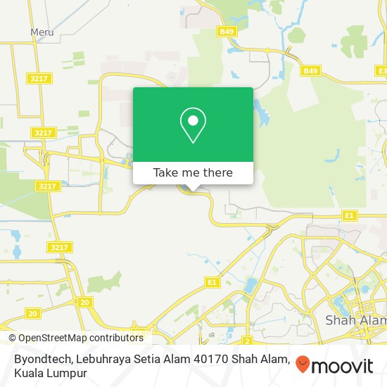 Byondtech, Lebuhraya Setia Alam 40170 Shah Alam map