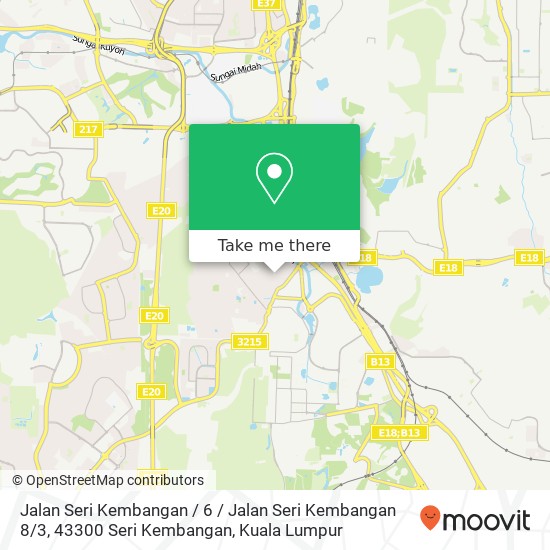 Jalan Seri Kembangan / 6 / Jalan Seri Kembangan 8 / 3, 43300 Seri Kembangan map