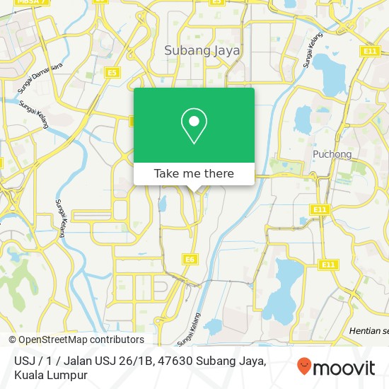 Peta USJ / 1 / Jalan USJ 26 / 1B, 47630 Subang Jaya
