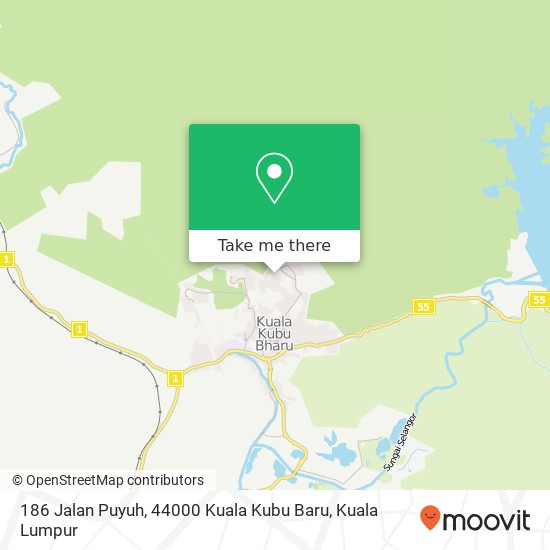 186 Jalan Puyuh, 44000 Kuala Kubu Baru map