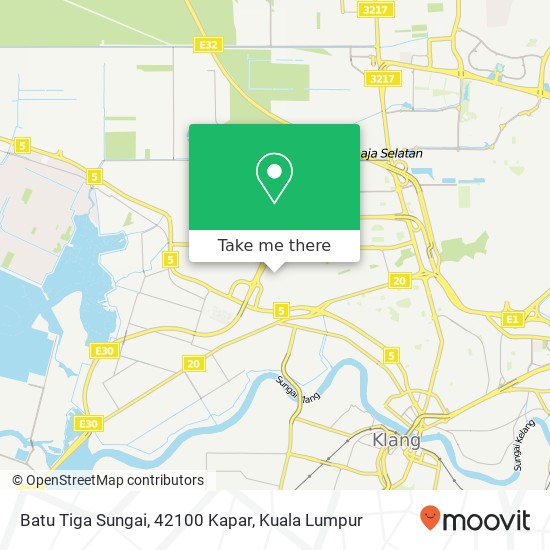 Batu Tiga Sungai, 42100 Kapar map