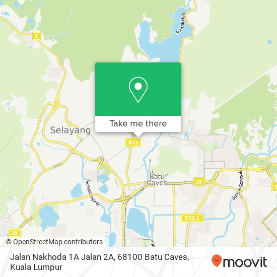 Peta Jalan Nakhoda 1A Jalan 2A, 68100 Batu Caves