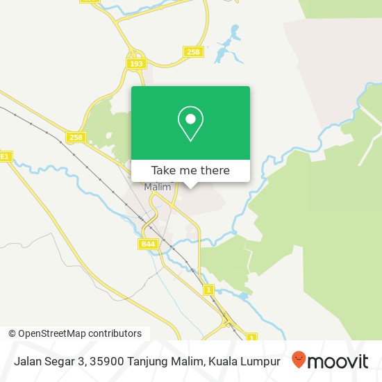 Peta Jalan Segar 3, 35900 Tanjung Malim