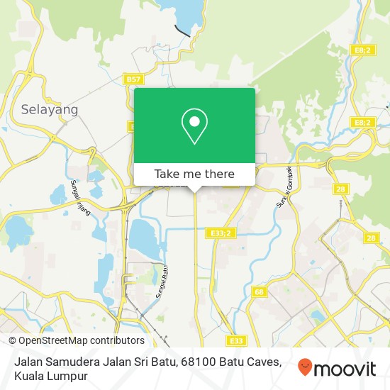 Peta Jalan Samudera Jalan Sri Batu, 68100 Batu Caves