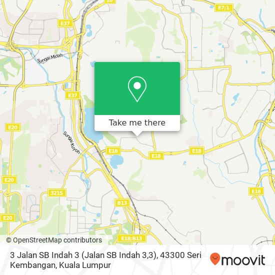 Peta 3 Jalan SB Indah 3 (Jalan SB Indah 3,3), 43300 Seri Kembangan