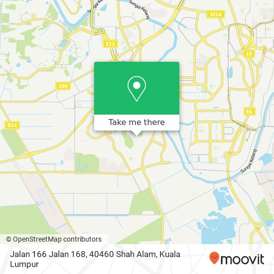 Peta Jalan 166 Jalan 168, 40460 Shah Alam