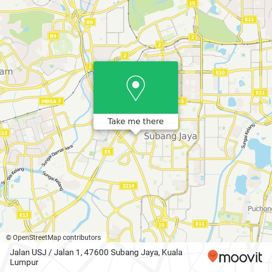Jalan USJ / Jalan 1, 47600 Subang Jaya map