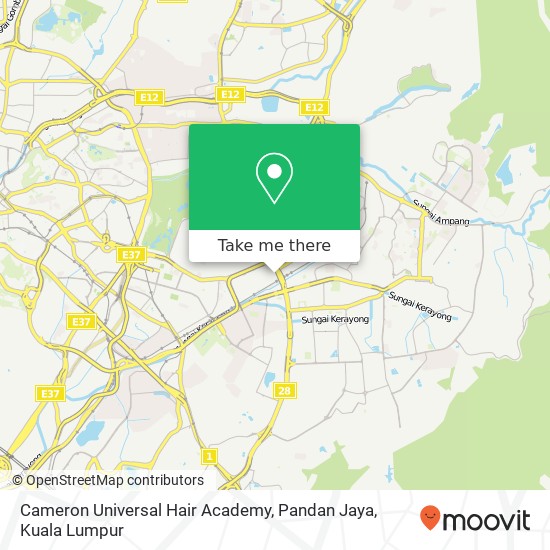 Cameron Universal Hair Academy, Pandan Jaya map