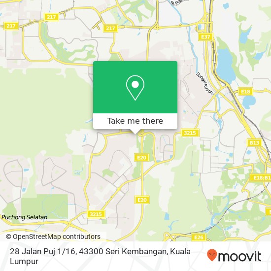 28 Jalan Puj 1 / 16, 43300 Seri Kembangan map