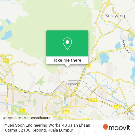 Peta Yuen Soon Engineering Works, 48 Jalan Ehsan Utama 52100 Kepong