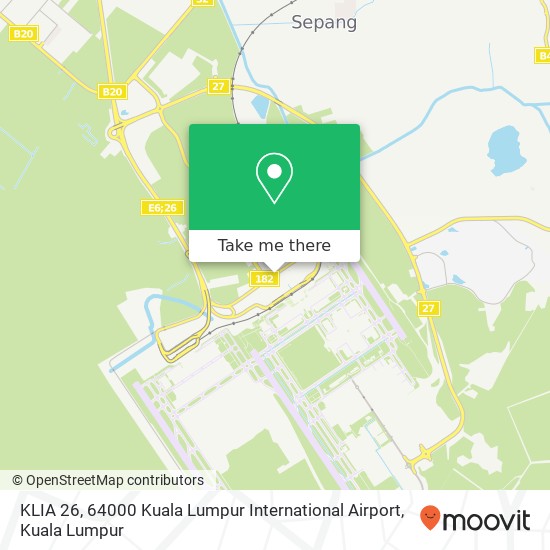 Peta KLIA 26, 64000 Kuala Lumpur International Airport