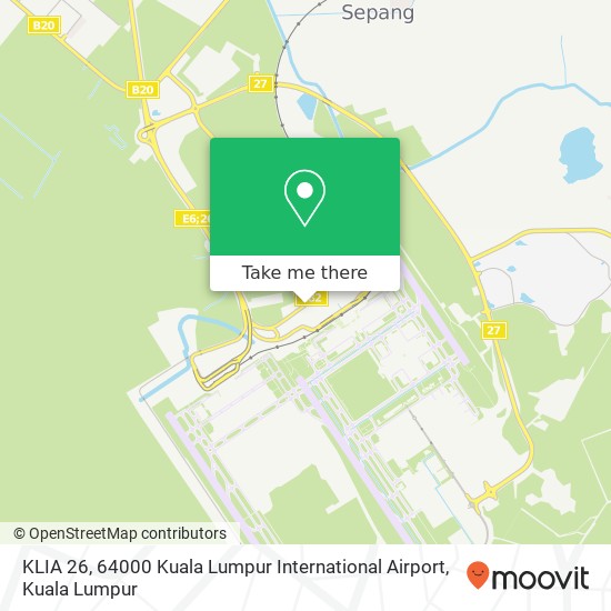 Peta KLIA 26, 64000 Kuala Lumpur International Airport