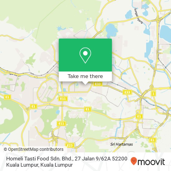 Homeli Tasti Food Sdn. Bhd., 27 Jalan 9 / 62A 52200 Kuala Lumpur map