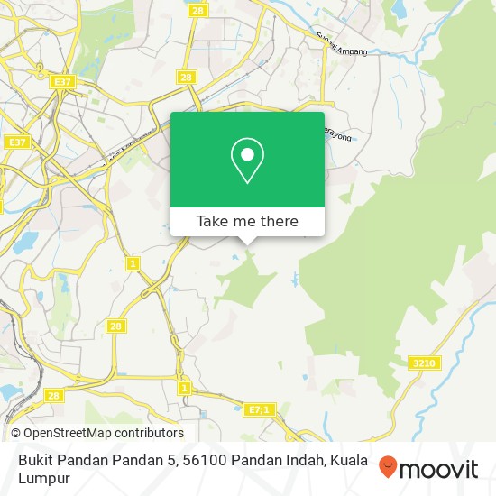 Peta Bukit Pandan Pandan 5, 56100 Pandan Indah