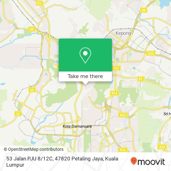 53 Jalan PJU 8 / 12C, 47820 Petaling Jaya map