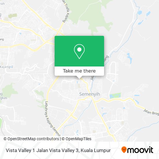 Peta Vista Valley 1 Jalan Vista Valley 3
